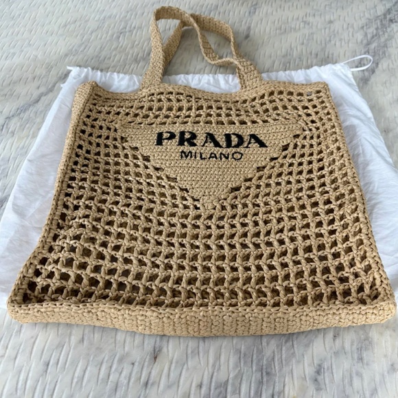 Authentic Prada Crochet Tote Bag - Picture 2 of 7